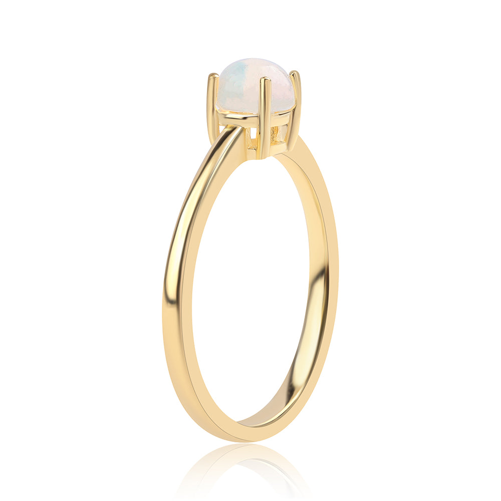 Pozlátený Strieborný Prsteň s Etiópskym Opálom z Lega Dembi 2 