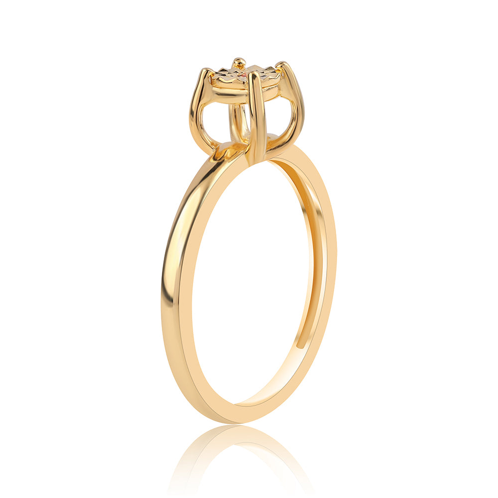 Pozlátené Strieborné Sada s Červeným Diamantom ( Náušnice+Prsteň +Prívesok ) 9 