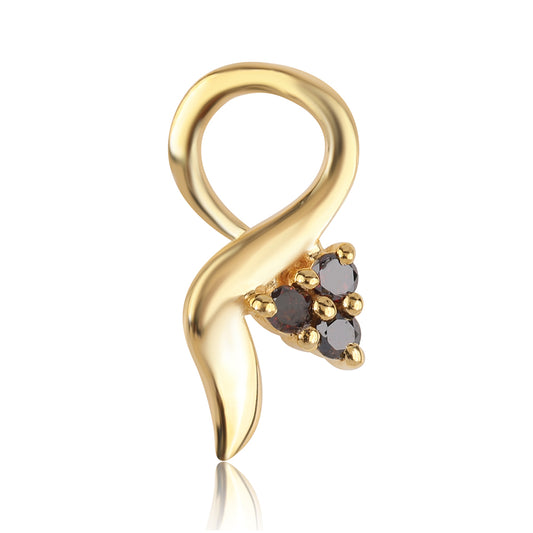 Pozlátený Strieborný Prívesok s Červeným Diamantom