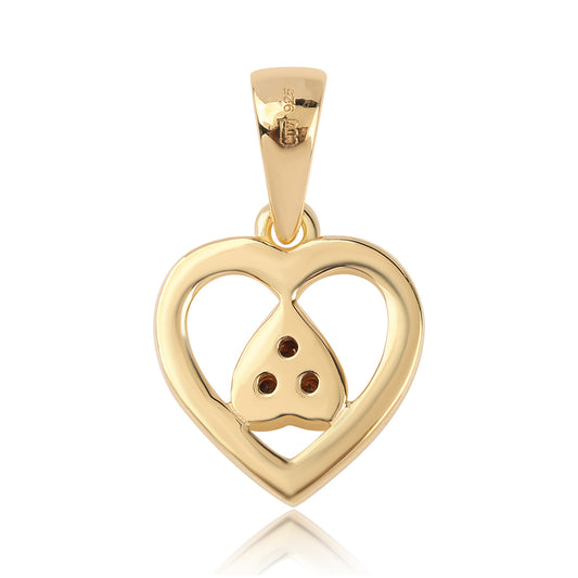 Pozlátený Strieborný Prívesok s Červeným Diamantom