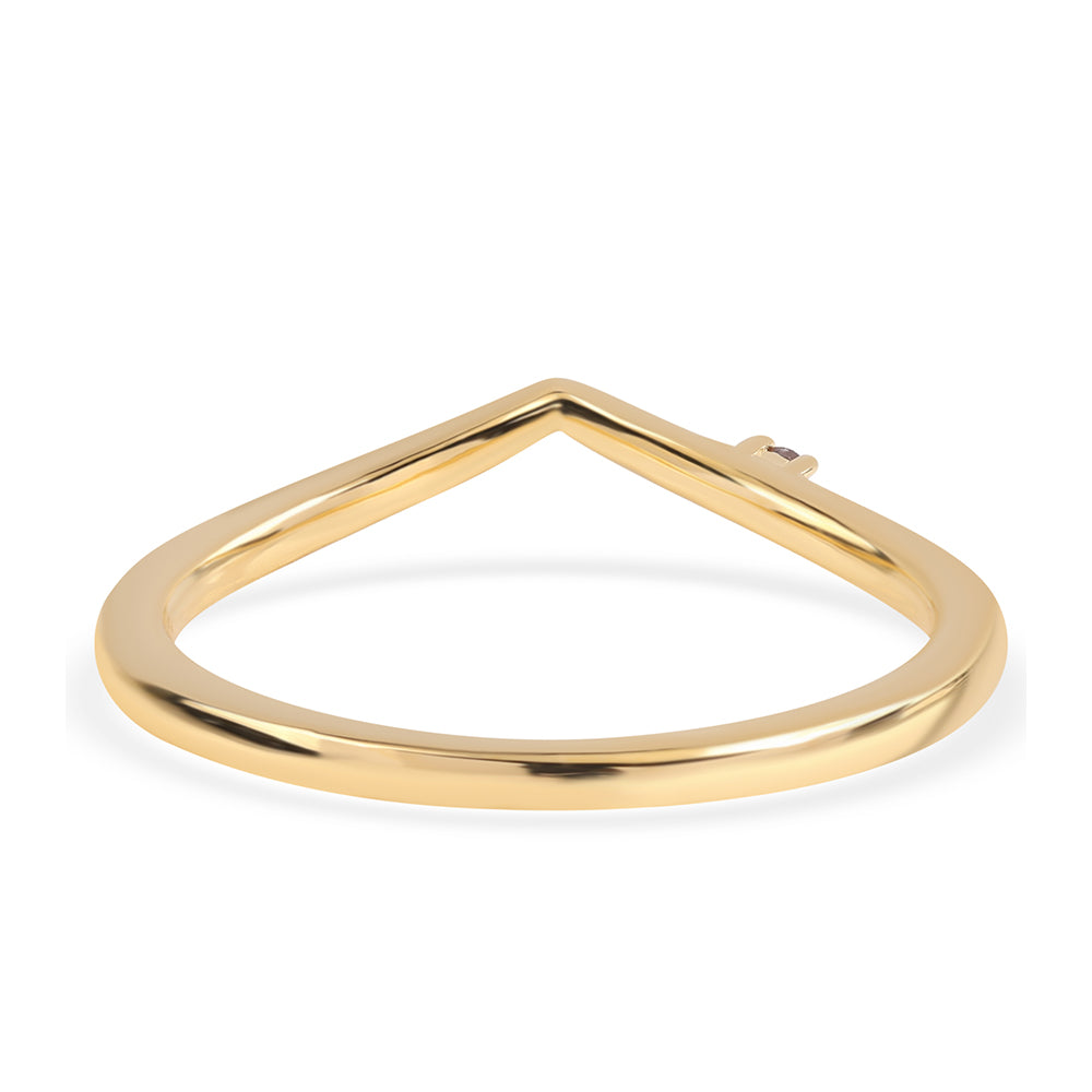 Pozlátený Strieborný Prsteň s Červeným Diamantom