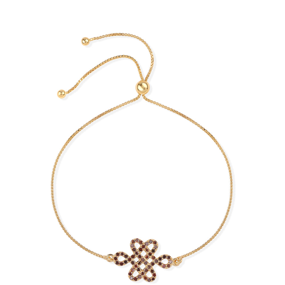 Pozlátený Strieborný Náramok s Červeným Diamantom 1 