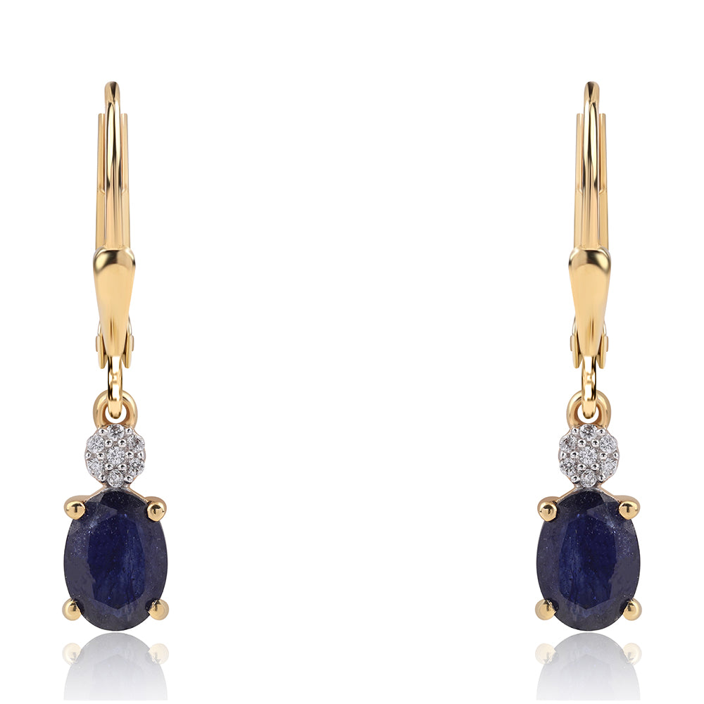 Pozlátené Strieborné Sada s Thajským Rubínom a Brazílskym Smaragdom