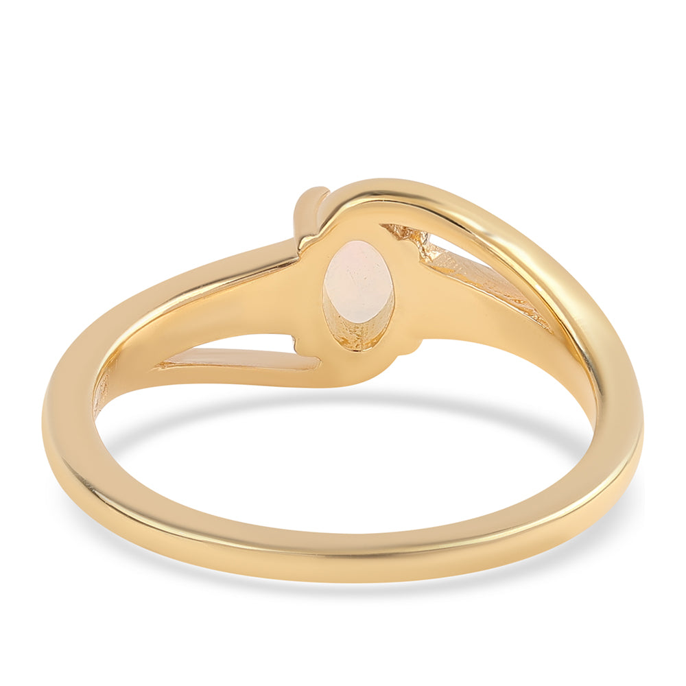 Pozlátený Strieborný Prsteň s Etiópskym Opálom z Lega Dembi 3 