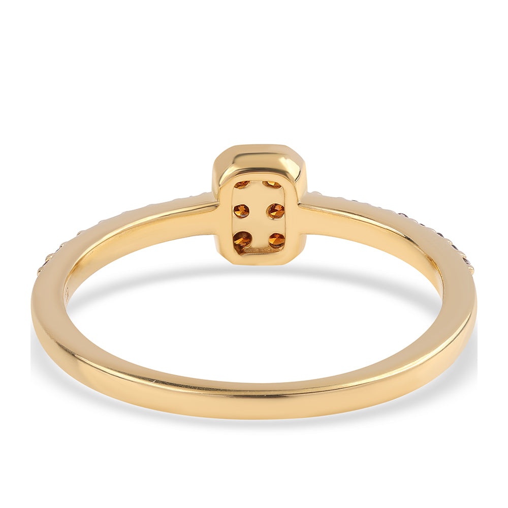 Pozlátený Strieborný Prsteň s Červeným Diamantom 3 