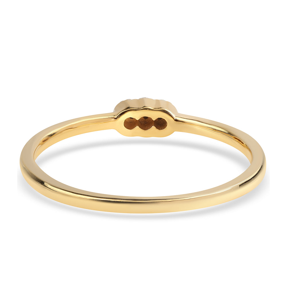 Pozlátený Strieborný Prsteň s Čiernym Diamantom a Bielym Diamantom