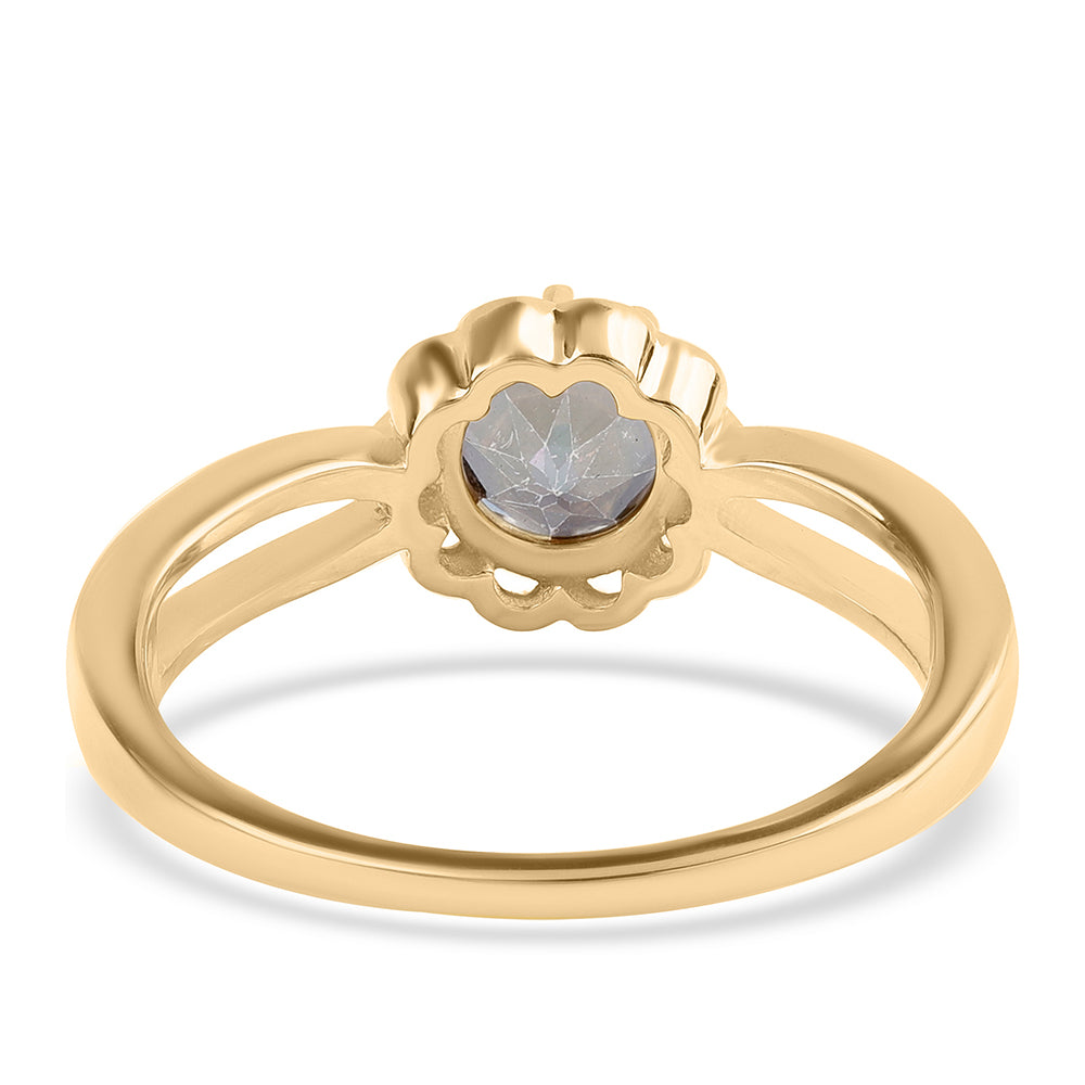 Pozlátený Strieborný Prsteň s Mystickým Topásom 3 