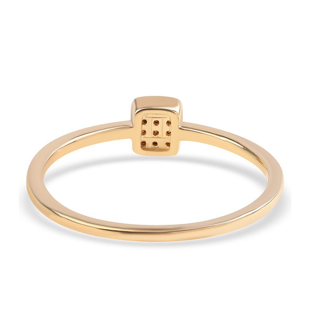 Pozlátený Strieborný Prsteň s Čiernym Diamantom 3 