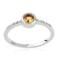 Strieborný Prsteň s AA Brazílskym Citrínom a Bielym Topásom
