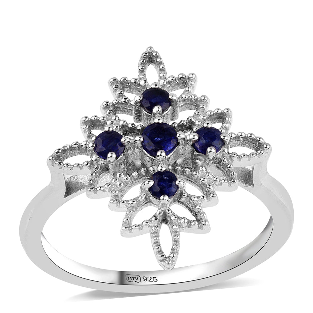 Strieborný Prsteň s Austrálskym Modrým Zafírom 1 