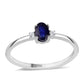 Strieborný Prsteň s Austrálskym Modrým Zafírom a Bielym Topásom