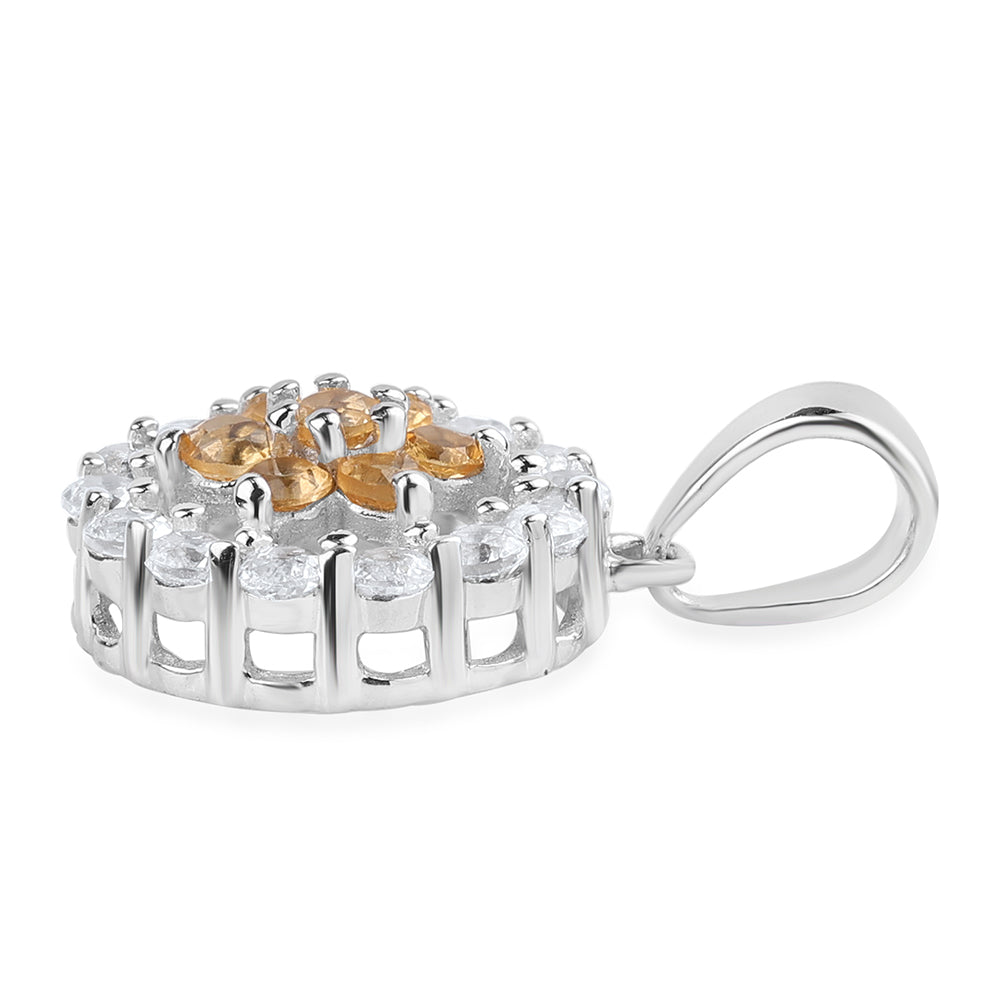 Strieborný Prívesok s AA Brazílskym Citrínom a Bielym Topásom 2 