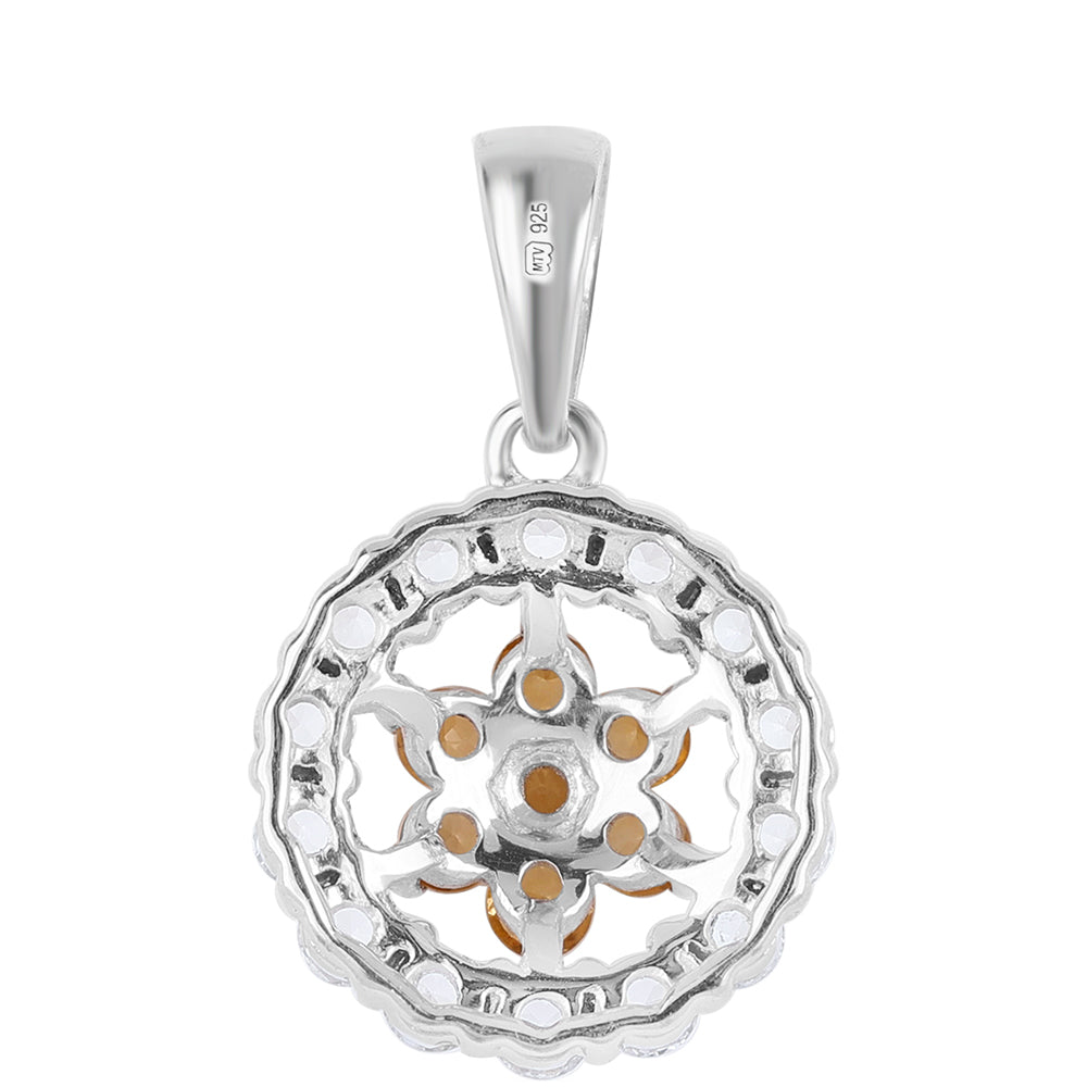 Strieborný Prívesok s AA Brazílskym Citrínom a Bielym Topásom 3 