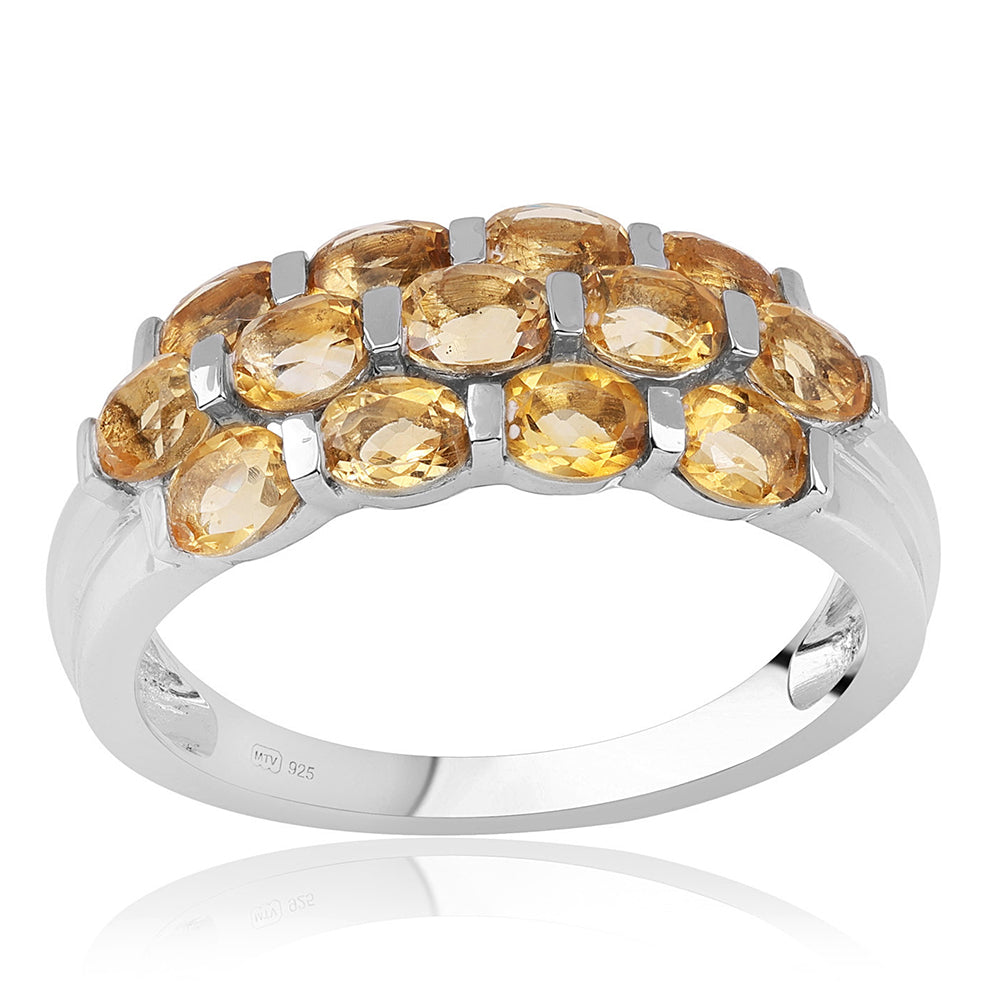 Strieborný Prsteň s AA Brazílskym Citrínom 1 