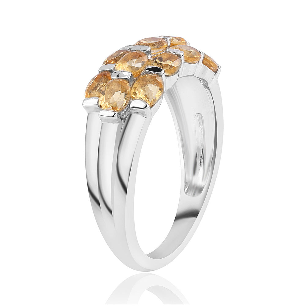 Strieborný Prsteň s AA Brazílskym Citrínom 6 