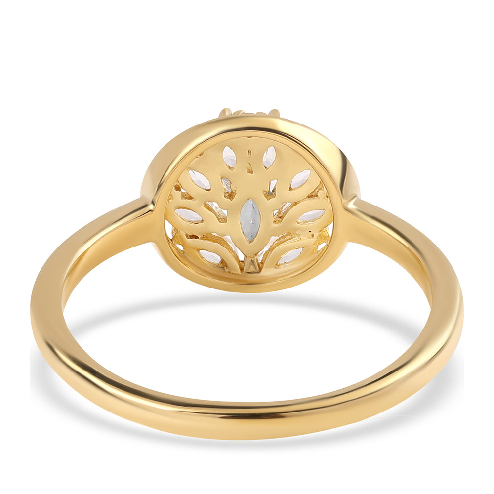 Pozlátený Strieborný Prsteň s Mystickým Topásom a Bielym Topásom 3 