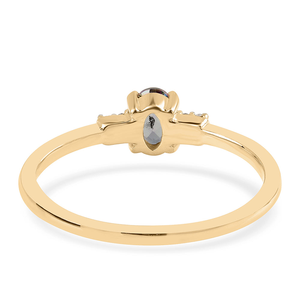 Pozlátený Strieborný Prsteň s Mystickým Topásom a Bielym Topásom 3 