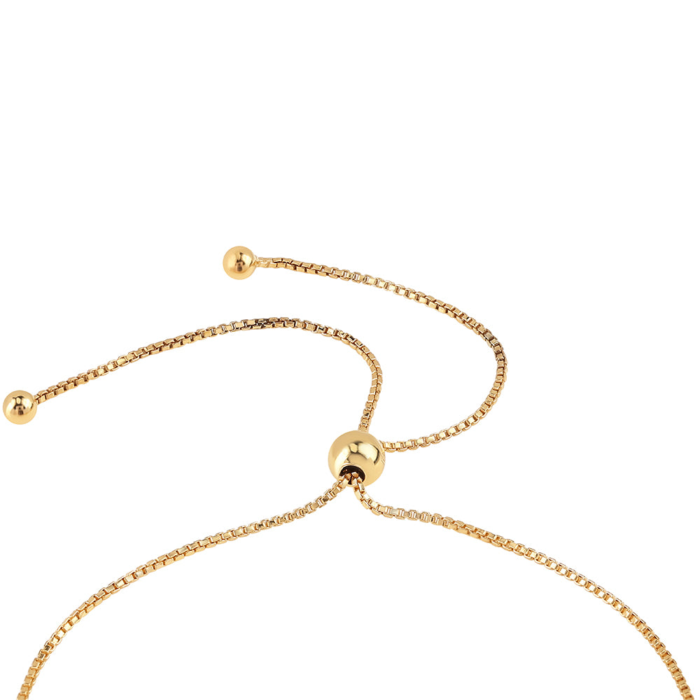 Pozlátený Strieborný Náramok s Čiernym Diamantom