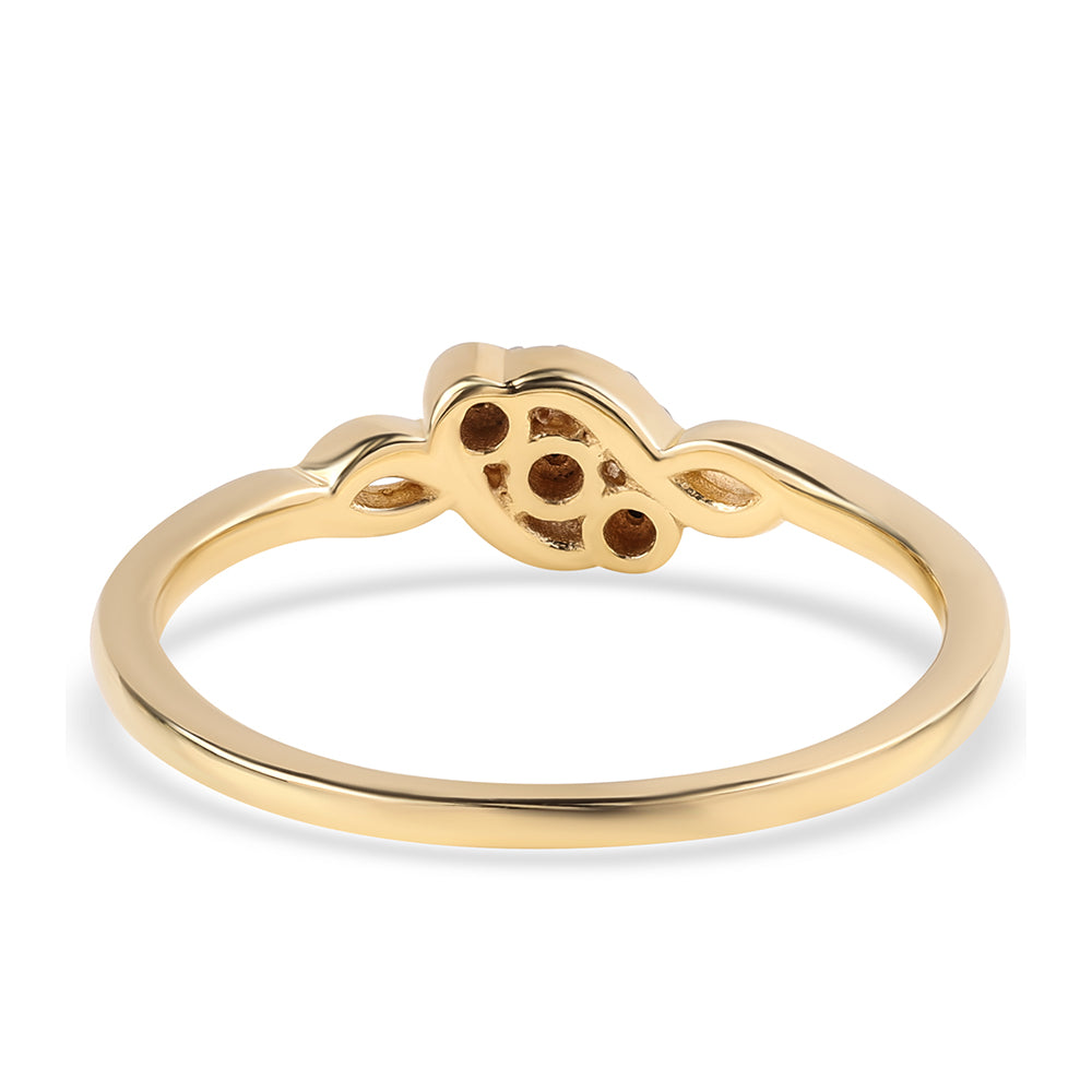 Pozlátený Strieborný Prsteň s Čiernym Diamantom 2 