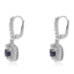 Strieborné Náušnice s Austrálskym Modrým Zafírom a Bielym Topásom