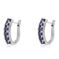 Strieborné Náušnice s Austrálskym Modrým Zafírom a Bielym Topásom