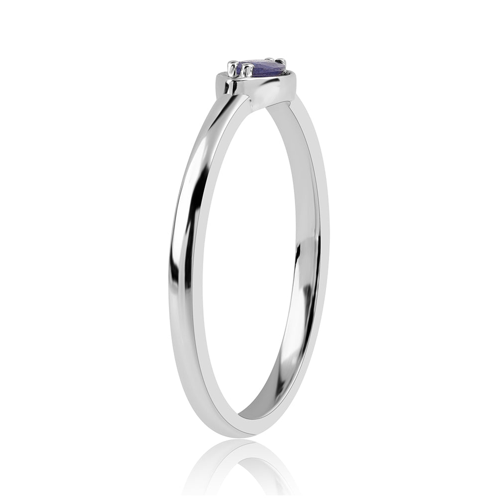 Strieborný Prsteň s Austrálskym Modrým Zafírom 2 