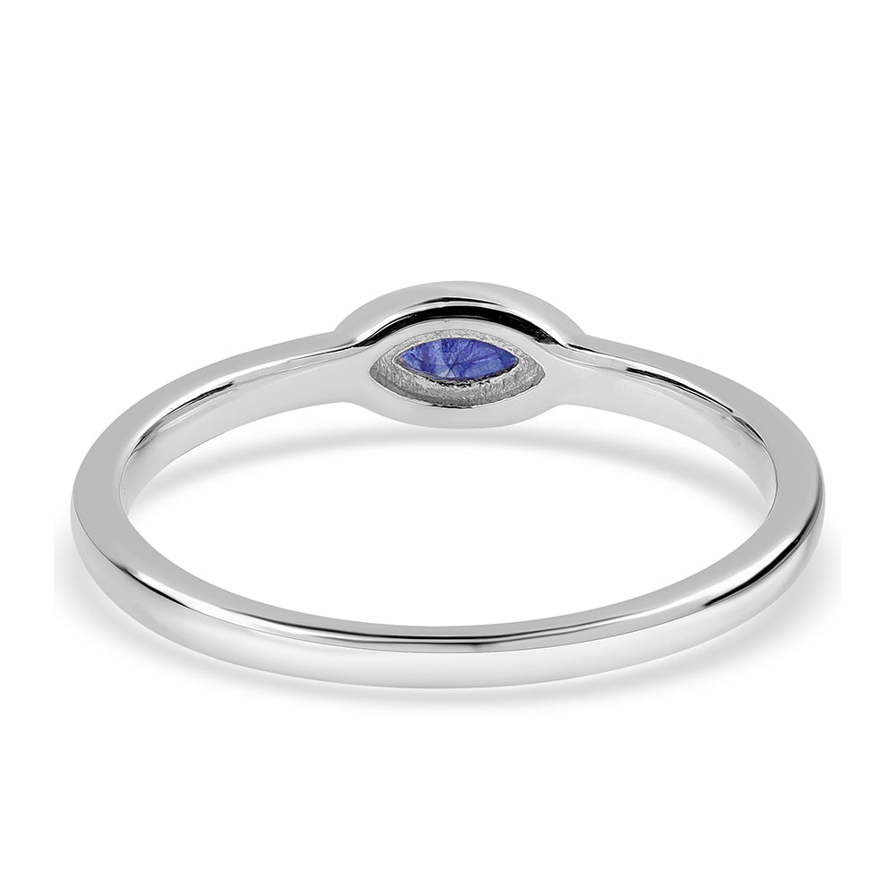 Strieborný Prsteň s Austrálskym Modrým Zafírom 3 