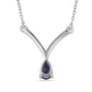 Strieborný Náhrdelník s Austrálskym Modrým Zafírom a Bielym Topásom