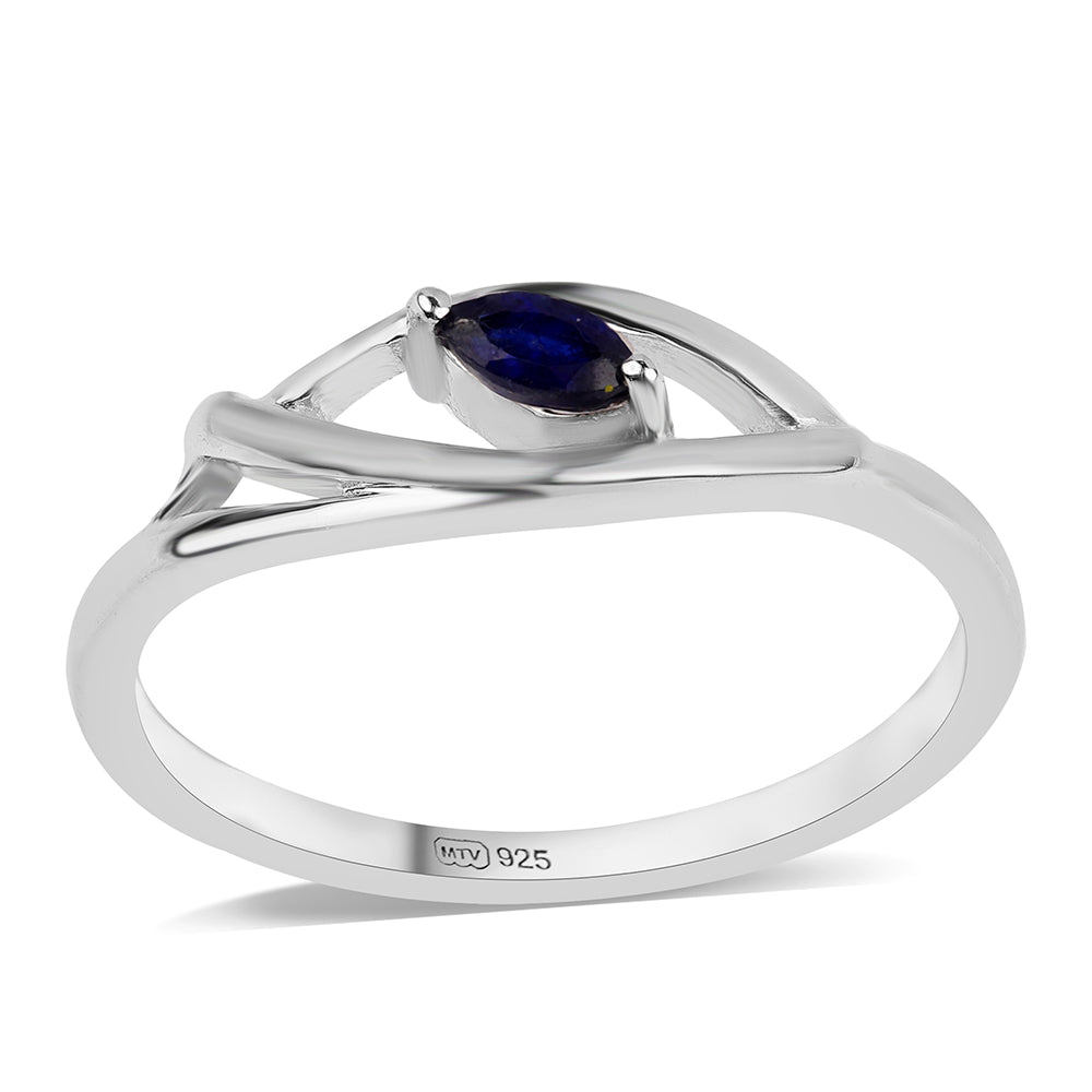 Strieborný Prsteň s Austrálskym Modrým Zafírom