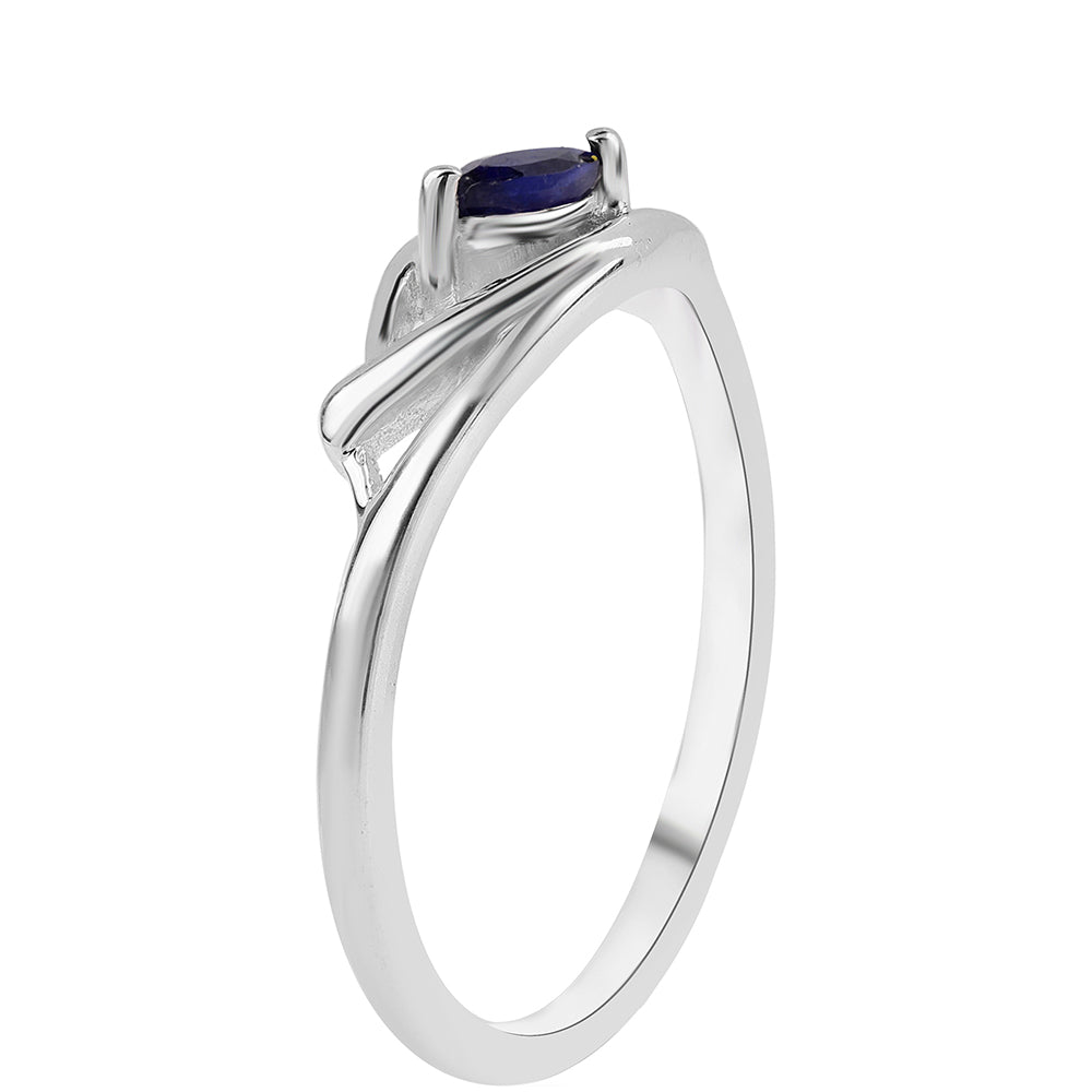 Strieborný Prsteň s Austrálskym Modrým Zafírom