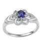 Strieborný Prsteň s Austrálskym Modrým Zafírom a Bielym Topásom