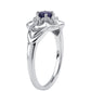 Strieborný Prsteň s Austrálskym Modrým Zafírom a Bielym Topásom