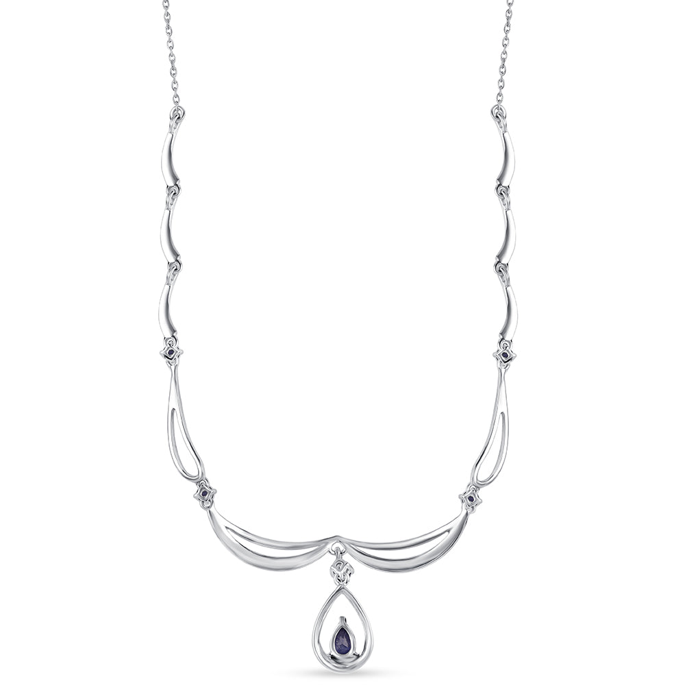 Strieborný Náhrdelník s Austrálskym Modrým Zafírom