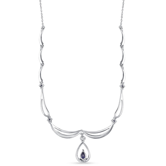 Strieborný Náhrdelník s Austrálskym Modrým Zafírom