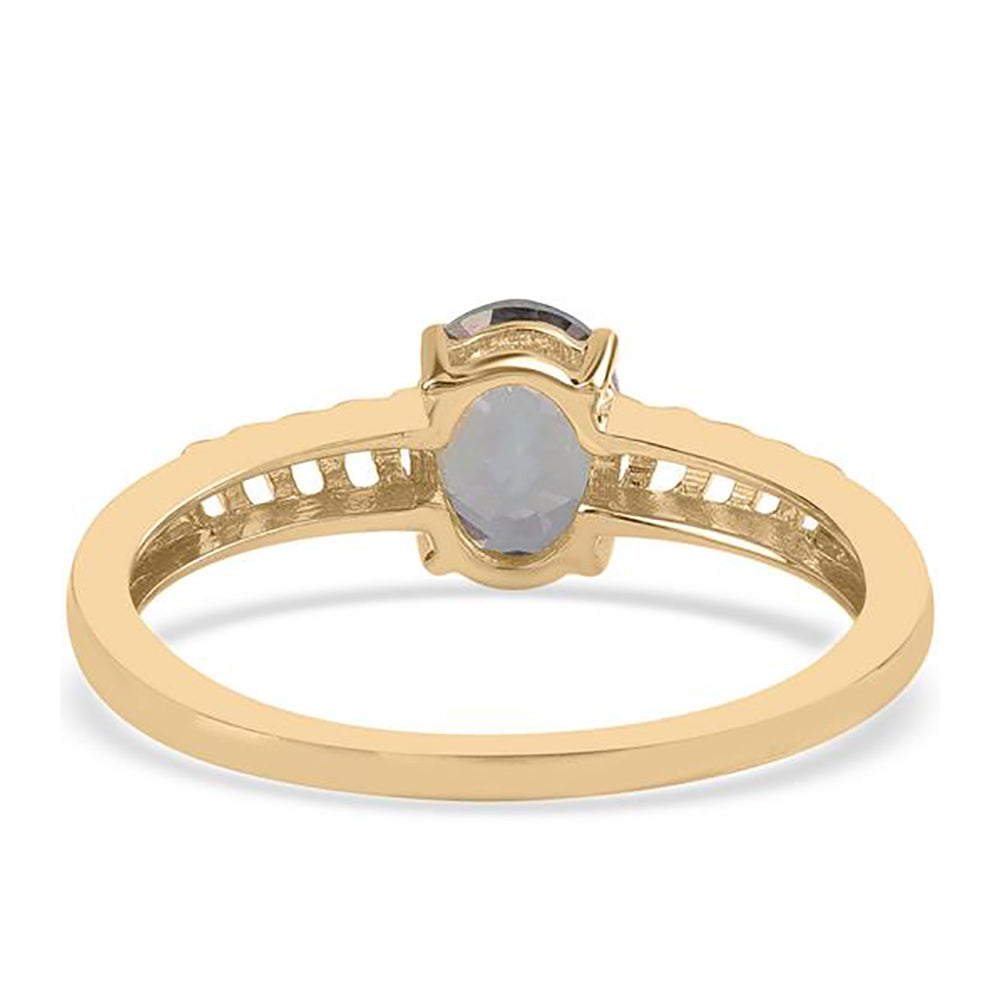 Pozlátený Strieborný Prsteň s Mystickým Topásom 2 