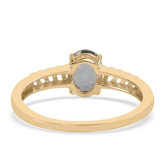 Pozlátený Strieborný Prsteň s Mystickým Topásom