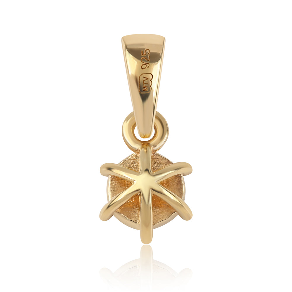 Pozlátený Strieborný Prívesok s Čiernym Diamantom 3 