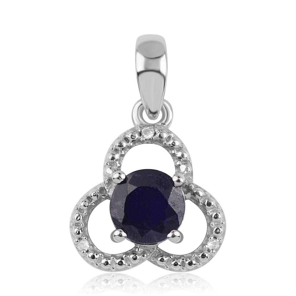 Strieborný Prívesok s Austrálskym Modrým Zafírom a Bielym Topásom 1 