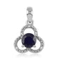 Strieborný Prívesok s Austrálskym Modrým Zafírom a Bielym Topásom