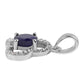 Strieborný Prívesok s Austrálskym Modrým Zafírom a Bielym Topásom