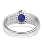 Strieborný Prsteň s Austrálskym Modrým Zafírom a Bielym Topásom