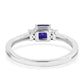 Strieborný Prsteň s Austrálskym Modrým Zafírom a Bielym Topásom