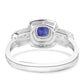 Strieborný Prsteň s Austrálskym Modrým Zafírom a Bielym Topásom