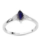 Strieborný Prsteň s Austrálskym Modrým Zafírom a Bielym Topásom