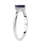 Strieborný Prsteň s Austrálskym Modrým Zafírom a Bielym Topásom