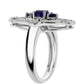 Strieborný Prsteň s Austrálskym Modrým Zafírom a Bielym Topásom