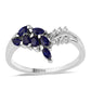 Strieborný Prsteň s Austrálskym Modrým Zafírom a Bielym Topásom
