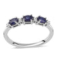 Strieborný Prsteň s Austrálskym Modrým Zafírom a Bielym Topásom
