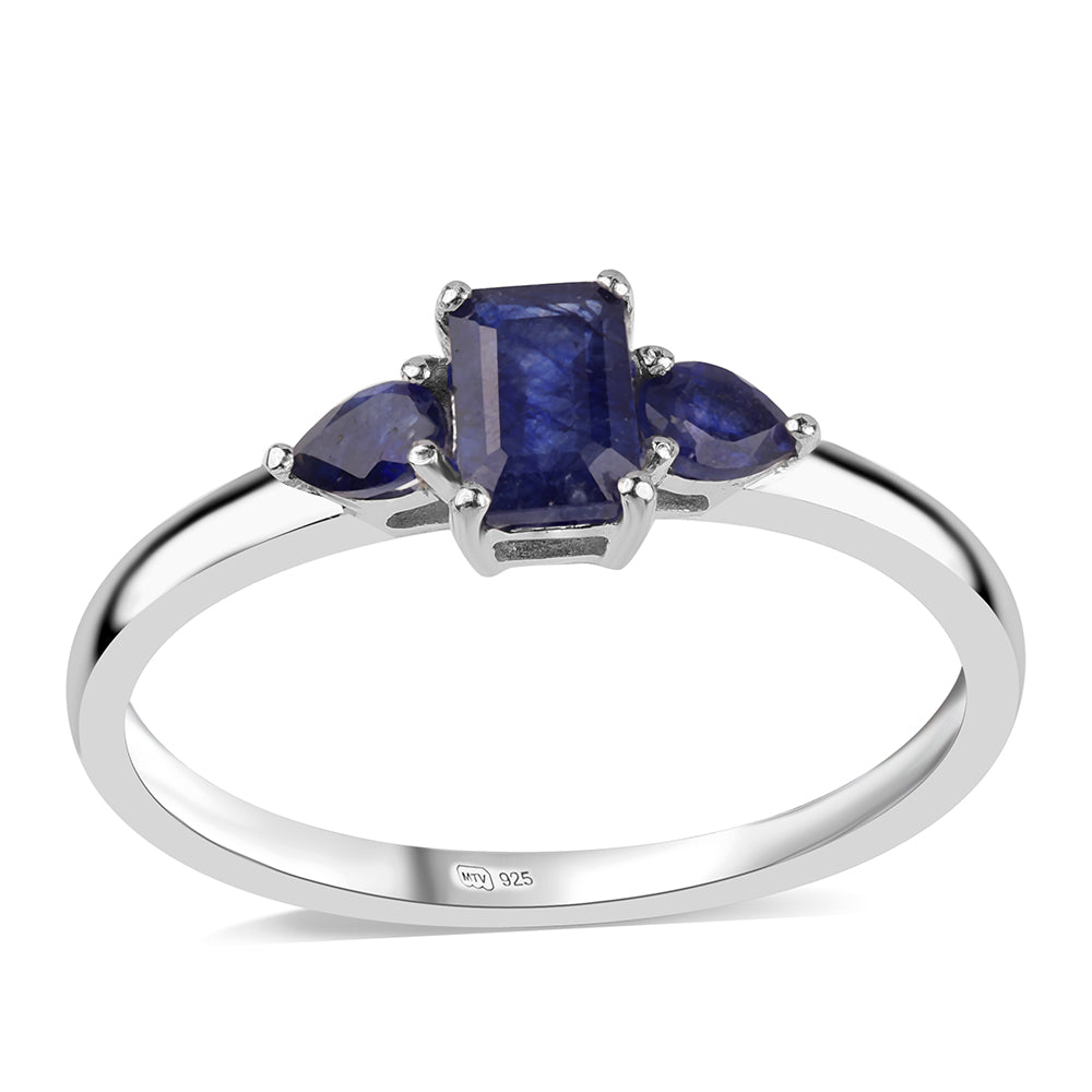 Strieborný Prsteň s Austrálskym Modrým Zafírom 1 