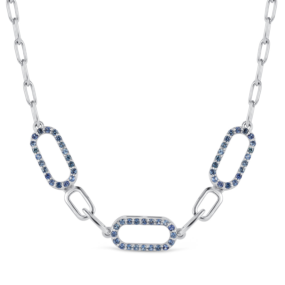 Strieborný Náhrdelník s Austrálskym Modrým Zafírom 1 